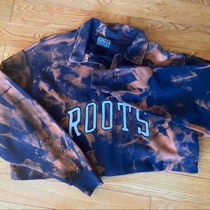 ACID WASH ROOTS CROPPED SWEATER